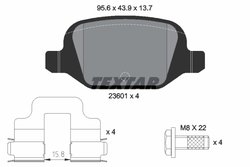 Set placute frana Textar 2360102
