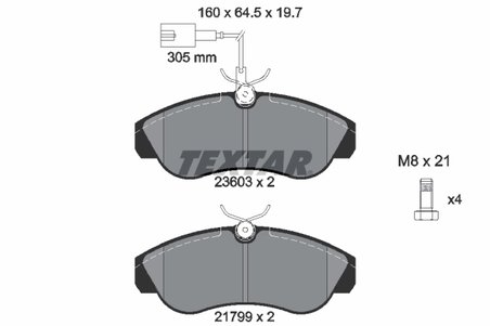 Set placute frana Textar 2360301