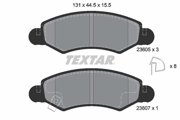 Set placute frana Textar 2360501
