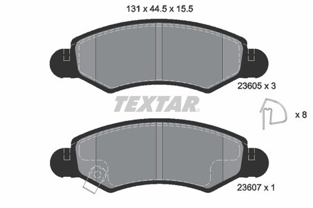 Set placute frana Textar 2360501