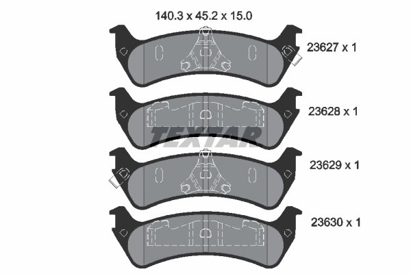 Set placute frana Textar 2362701