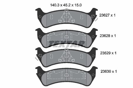 Set placute frana Textar 2362701