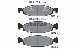 Set placute frana Textar 2363101