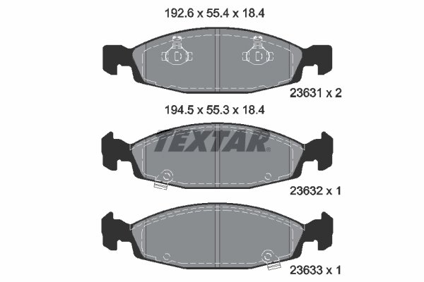 Set placute frana Textar 2363101