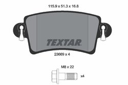 Set placute frana Textar 2366901