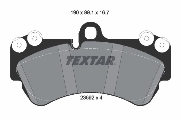 SET PLACUTE FRANA TEXTAR 2369202 - Compatibil cu MERCEDES-BENZ, PORSCHE, VW
