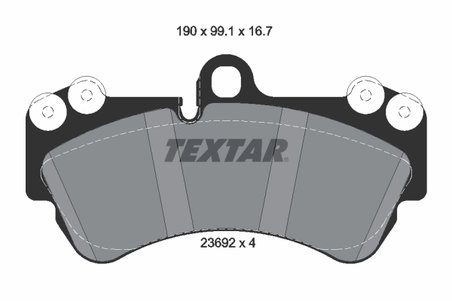 SET PLACUTE FRANA TEXTAR 2369202 - Compatibil cu MERCEDES-BENZ, PORSCHE, VW
