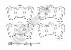 Set placute frana Breck 23693 00 553 00