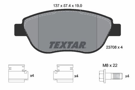 Set placute frana Textar 2370803