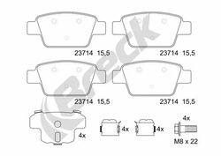 Set placute frana Breck 23714 00 704 00