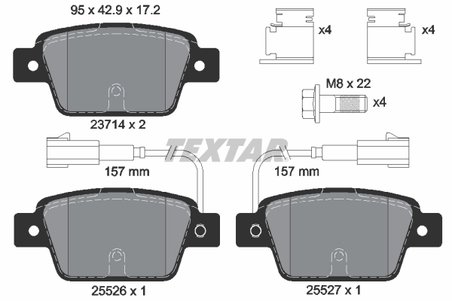 SET PLACUTE FRANA TEXTAR 2371403 - Compatibil cu CHRYSLER, FIAT, LANCIA