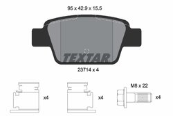 Set placute frana Textar 2371481