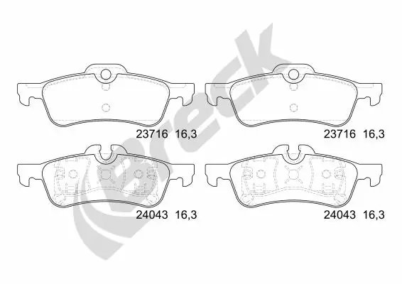 SET PLACUTE FRANA BRECK 23716 00 704 00 - Compatibil cu MINI