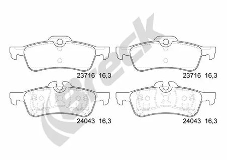 SET PLACUTE FRANA BRECK 23716 00 704 00 - Compatibil cu MINI