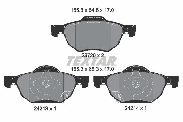 Set placute frana Textar 2372001