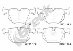 SET PLACUTE FRANA BRECK 23732 00 554 00 - Compatibil cu BMW