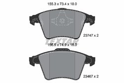 SET PLACUTE FRANA TEXTAR 2374701 - Compatibil cu VW