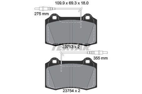 Set placute frana Textar 2375301