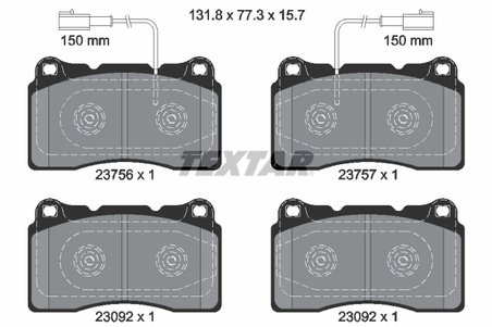 SET PLACUTE FRANA TEXTAR 2375601 - Compatibil cu ALFA ROMEO