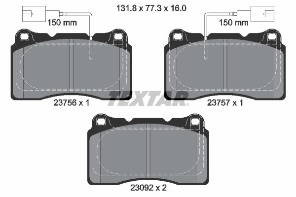 Set placute frana Textar 2375603