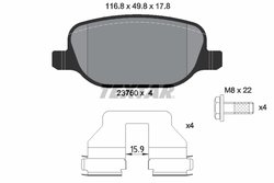 Set placute frana Textar 2376001