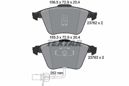 Set placute frana Textar 2376201