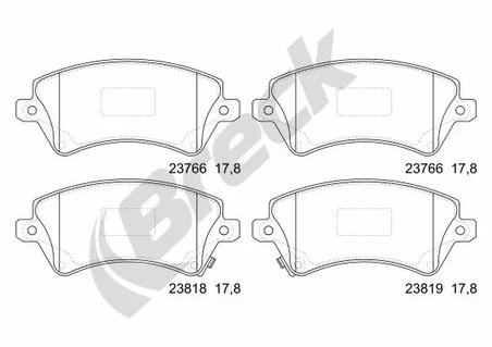 Set placute frana Breck 23766 00 701 10