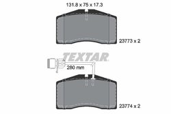 Set placute frana Textar 2377301