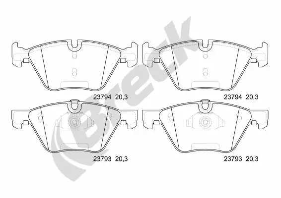 Set placute frana Breck 23794 00 701 00