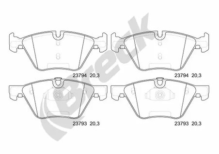 Set placute frana Breck 23794 00 701 00