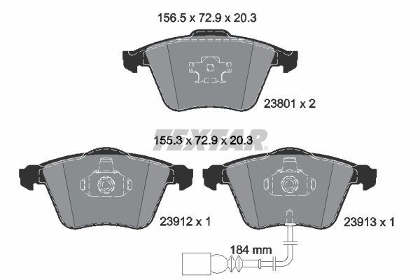 Set placute frana Textar 2380101