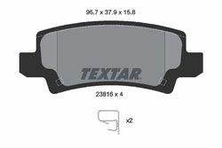 SET PLACUTE FRANA TEXTAR 2381601 - Compatibil cu TOYOTA
