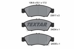 Set placute frana Textar 2381701