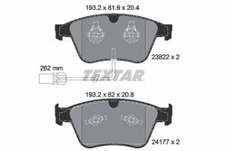 Set placute frana Textar 2382201