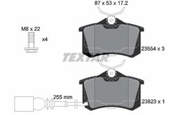 SET PLACUTE FRANA TEXTAR 2382301 - Compatibil cu SEAT, VW