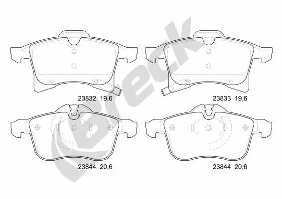 Set placute frana Breck 23832 00 702 10