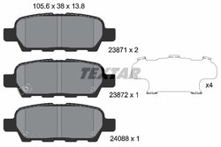 SET PLACUTE FRANA TEXTAR 2387101 - Compatibil cu INFINITI, NISSAN, NISSAN (DFAC), RENAULT, SAMSUNG, SUZUKI, VENUCIA