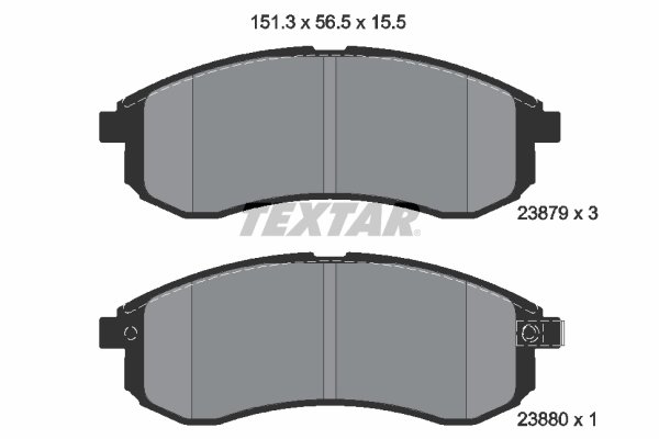 SET PLACUTE FRANA TEXTAR 2387902 - Compatibil cu MITSUBISHI