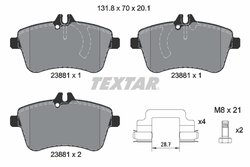 Set placute frana Textar 2388101