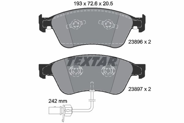 Set placute frana Textar 2389601