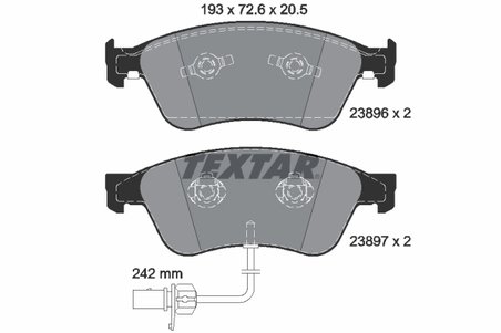 Set placute frana Textar 2389601