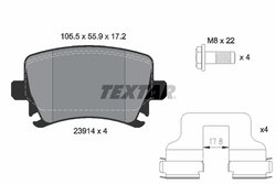 Set placute frana Textar 2391401