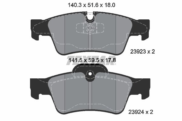 Set placute frana Textar 2392302
