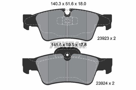 Set placute frana Textar 2392302
