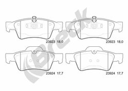 Set placute frana Breck 23923 00 702 00