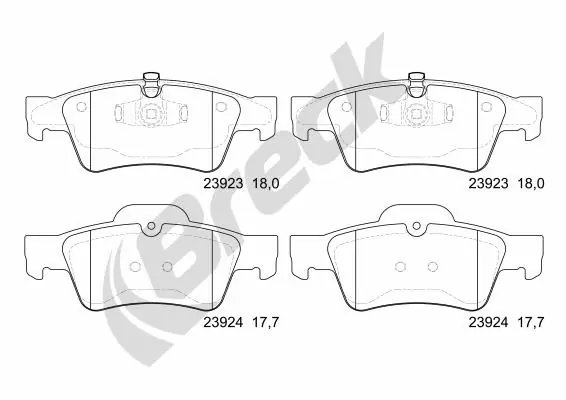 Set placute frana Breck 23923 00 702 00