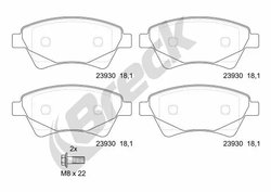 SET PLACUTE FRANA BRECK 23930 00 702 00 - Compatibil cu RENAULT