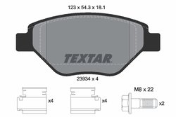 Set placute frana Textar 2393401