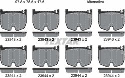SET PLACUTE FRANA TEXTAR 2394301 - Compatibil cu MERCEDES-BENZ