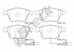 SET PLACUTE FRANA BRECK 23950 00 552 10 - Compatibil cu AUDI, SEAT